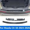 Accessories For Mazda CX-50 CX50 -2025 2026 Interior Outer Rear Trunk Bumper Foot Plate Tailgate Door Sill Scuff Guard Plate