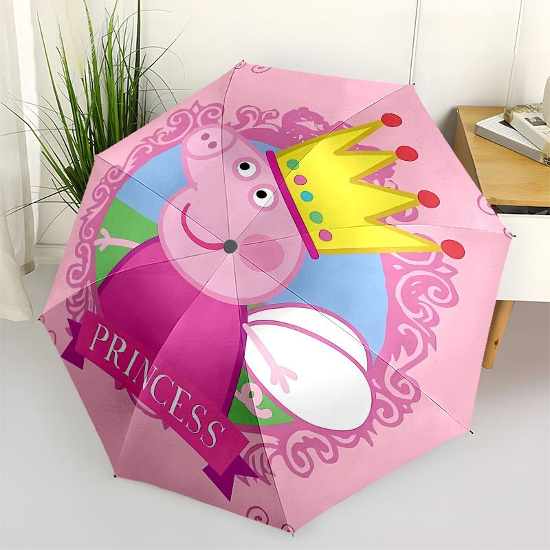 

Princess, Peppa Automatic Opening and Closing, 8 rib Structure Portable Umbrella, Suitable for Men and Women in All Seasons Perfect Gift fo