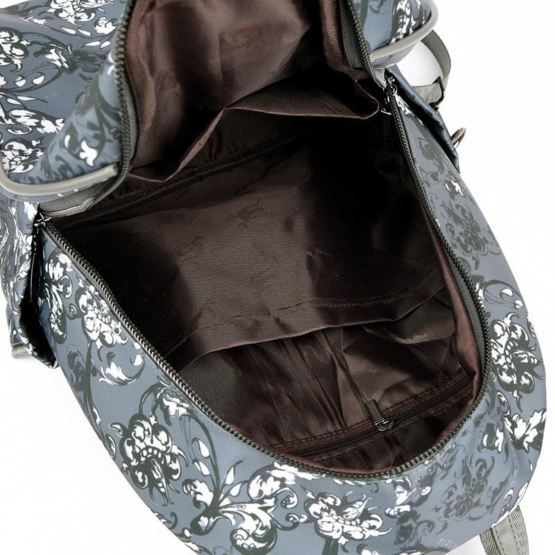 Large-capacity Double-shoulder Bag for Ladies, Lightweight for Travel and Commuting, Printed Design, Backpack