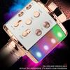 LED Flashing Wireless Condenser Mic 858L Speaker Pink
