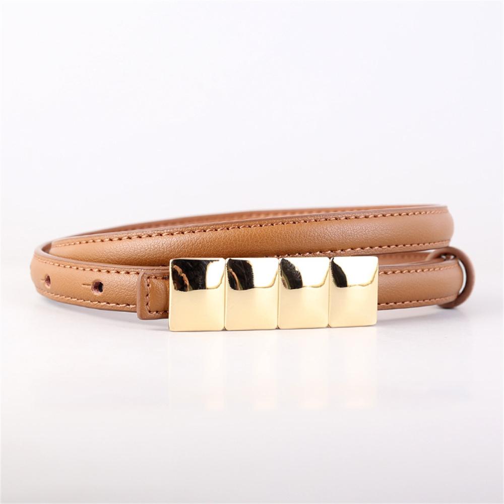 1.5cm Thin Genuine Leather Women Skinny Leather Belt Thin Waist Jeans Belt for Pants Fashion Metal in Pin Buckle Belt