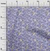 oneOone Cotton Poplin Medium Blue Fabric Abstract Floral Sewing Craft Projects Fabric Prints By Yard 42 Inch