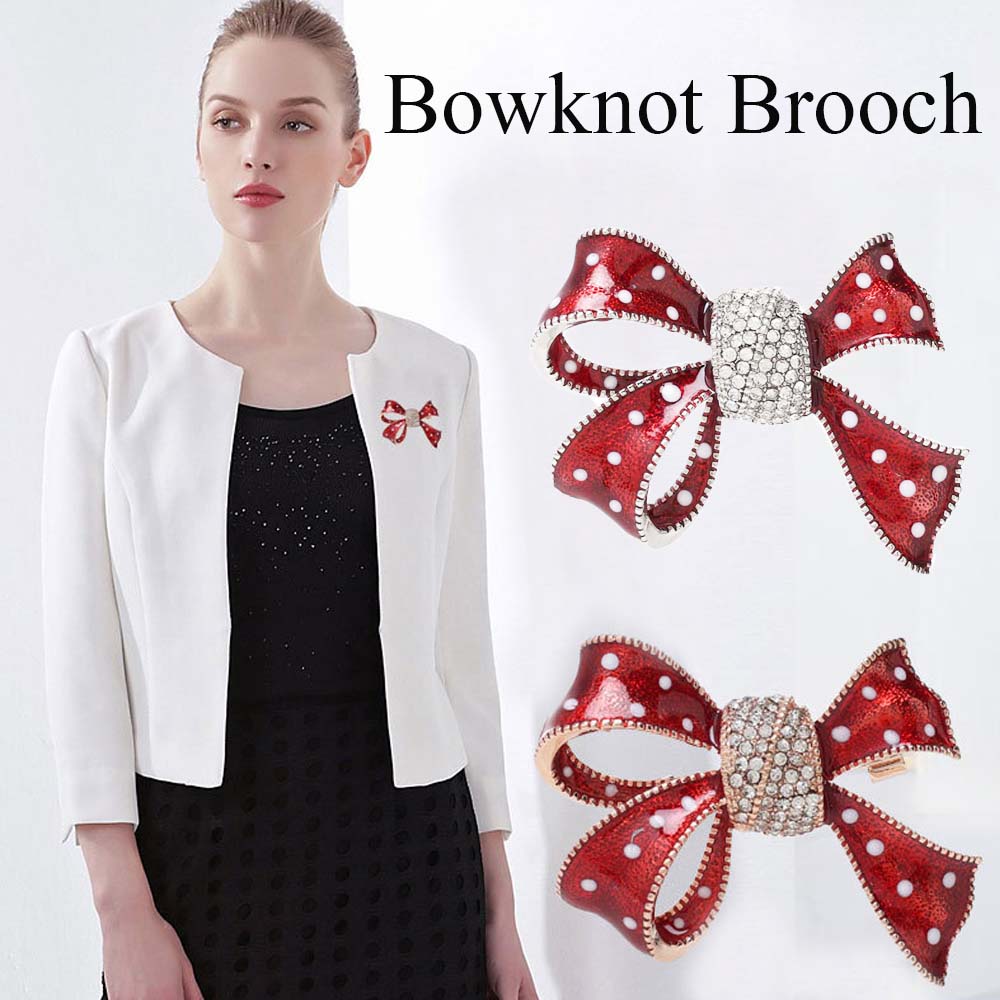 

Wild Elegant Women Enamel Bow Girls Scarf Button Fashion Jewelry Bowknot Brooch Brooch Pins розового золота