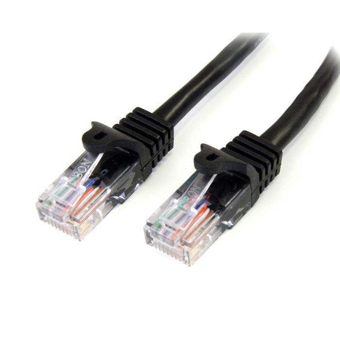 Câble réseau Cat5e UTP - STARTECH - 2m - RJ45 M/M - Anti-coupure - Noir