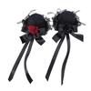 Victorian Punk Hat Hair Clip with Rose And Lace Decors Multiuse Hair Styling Barrette For Women and Teens Masquerades