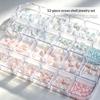 12 Grilles Coquillage Arbre de Coco Queue de Sirène Étoile Papillon Cœur Nœud Accessoire Décorations Nail Art DIY