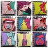Pop Art Creative Beauty Cushion Cover Decorative Pillowcase Chair Seat Square Car Pillow Cover Home Living Textile BZ149