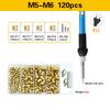 M2 M2.5 M3 M4 M5 M6 Brass Heat Set Threaded Insert with Soldering Iron Tips Tools Knurled Copper Nut Kit for Plastic 3D Printing