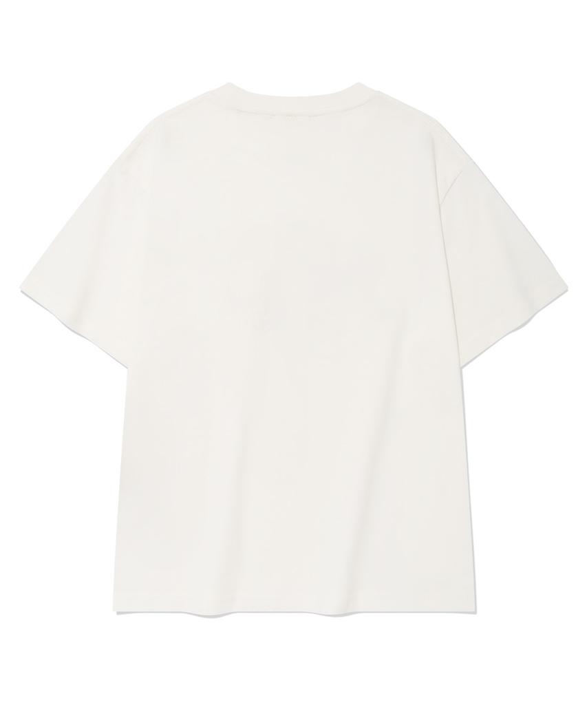 COVERNAT WOMAN Regular Fit Arch Clover Heart T-Shirt White