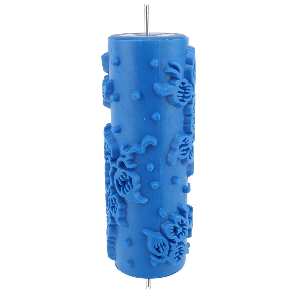 Pattern Paint Roller 15cm Rubber Reusable Versatile Decorative Art Texture Roller for Wall Door Cabinet