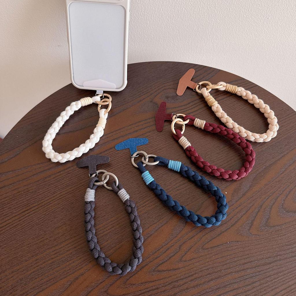 Versatile Ins-Style Double Buckle Woven Metal Phone & Camera Lanyard Bag