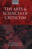 The The Arts and Sciences of Criticism Book