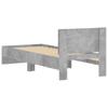 Vidaxl Bed Frame with Headboard, Concrete Grey, 75X190 Cm