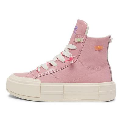 Tênis de Cano Alto de Lona Fashion Versátil Chuck Taylor Unissex Rosa A12458C