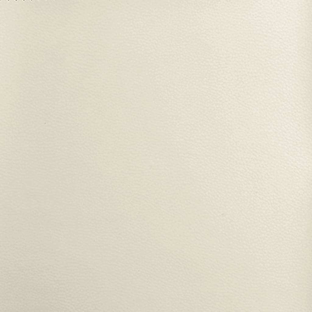 Cream Colored Sofa Bench 107 x 80 x 81 cm Faux Leather
