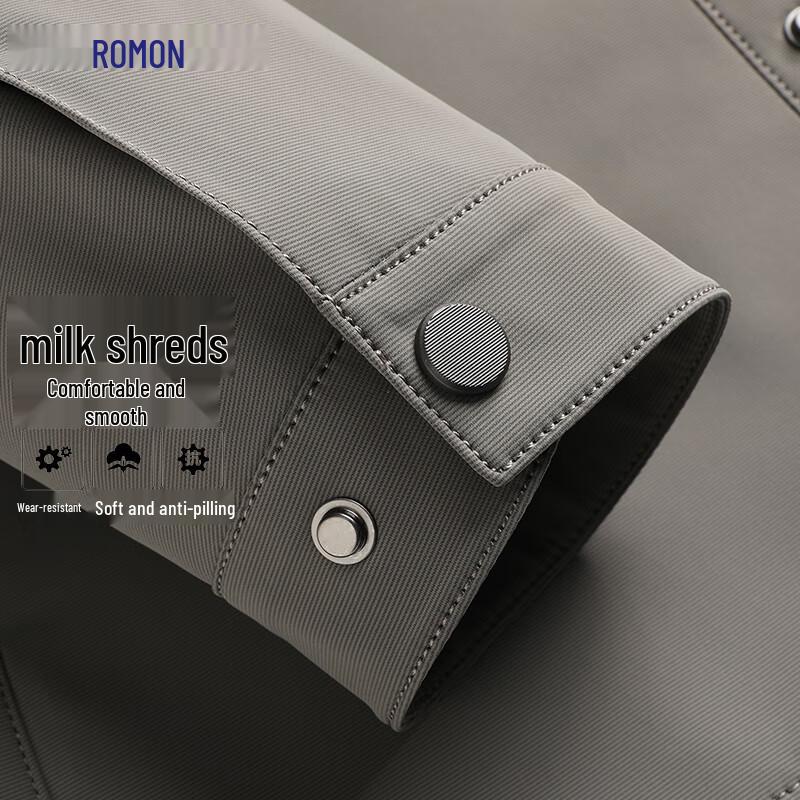 ROMON Men's Autumn/Winter Business Casual Anti-Wrinkle Lapel Jacket