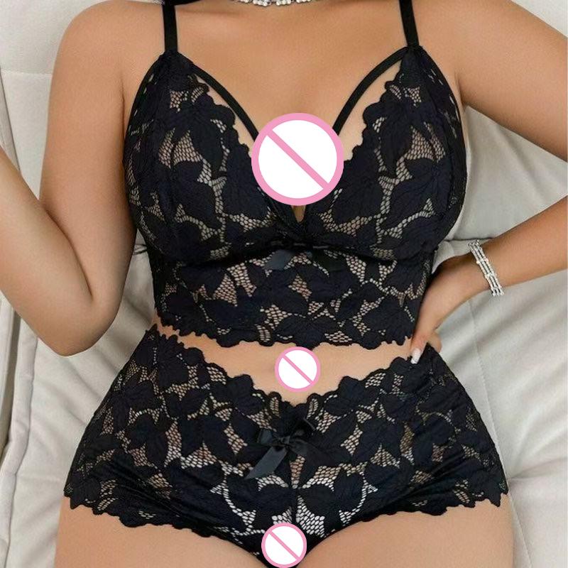 New Pajamas Set Lace Sleepwear For Women Exotic Costumes Babydoll Floral Transparent Traf And Short Sexy Lingerie Nightdress Hot
