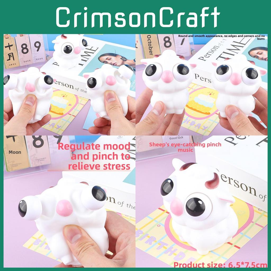 Pvc Children Adults Squeeze Sheep Toy Visual Stimulation Stress Release Gift