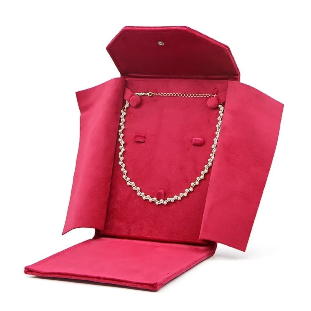 

Foldable Jewelry Organizer Pouch Velvet Ring Storage Bag Wedding Gifts Packaging Box