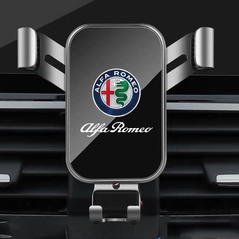 Car Air Vent Clip Mount Gravity Phone Holder Smartphone GPS Bracket For Alfa Romeo Giulia Stelvio Giulietta 159 147 Accessories