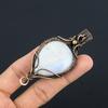 Rainbow Moonstone Pendant Gemstone Jewelry, 999 Copper Wire Wrapped Pendant, Handmade Beautiful Jewelry Pendant
