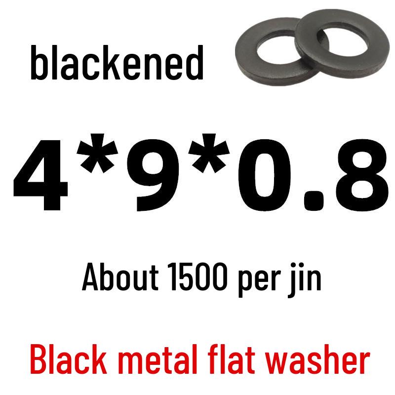 Thickened Black Iron Flat Washer for Screws, Non-standard Round Design