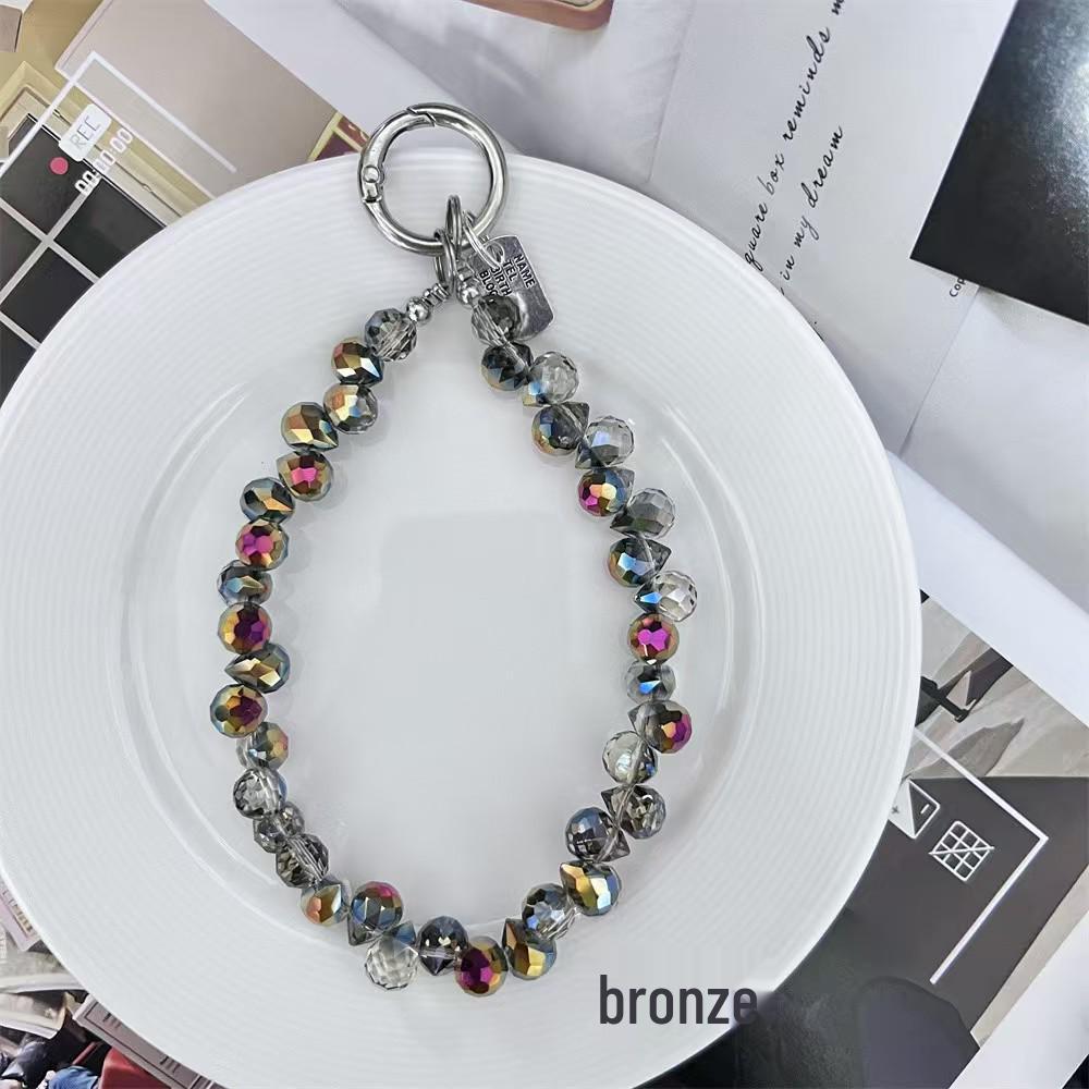 In Stock: Crystal Wrist Phone Strap with Charm Keychain Accessories