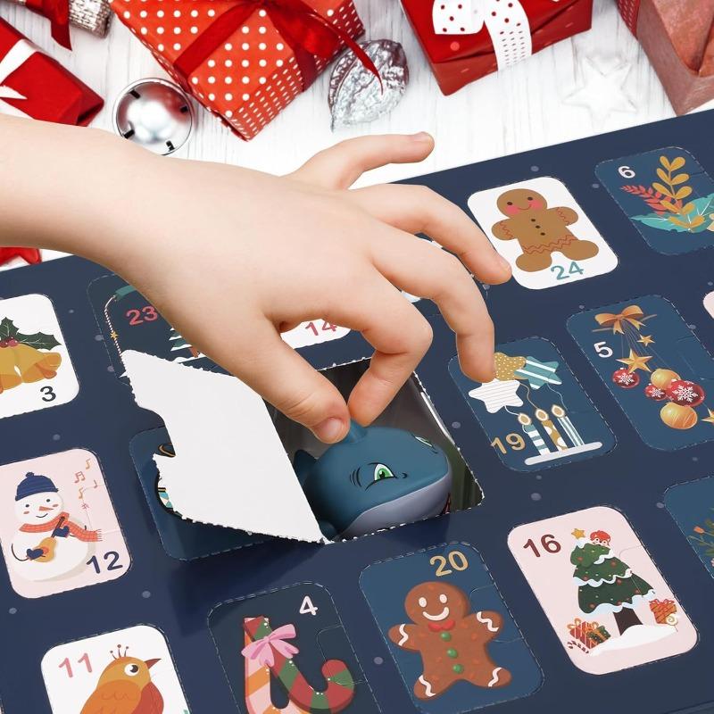 Advent Calendar 2025 Cars Toys for Kids, 24 Days Christmas Countdown Calendar Animals Pull Back Car Vehicles Toy Set, Surprise Box for Boys Girls