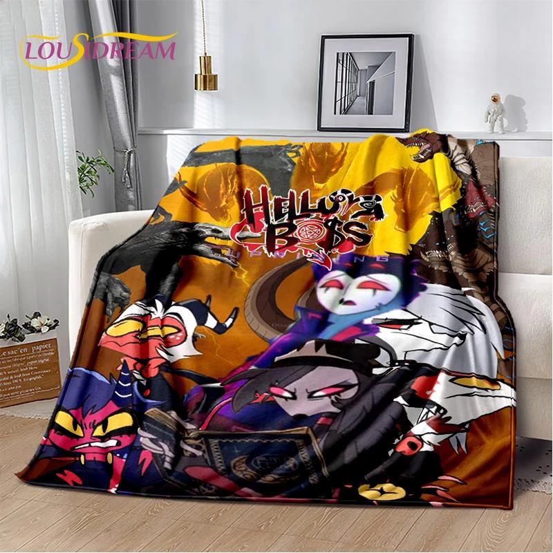 2026 New H-Helluva Boss Blitzo Cartoon Soft Blanket,Soft Throw Blanket for Home Bedroom Bed Sofa Picnic Travel Cover Child Gift