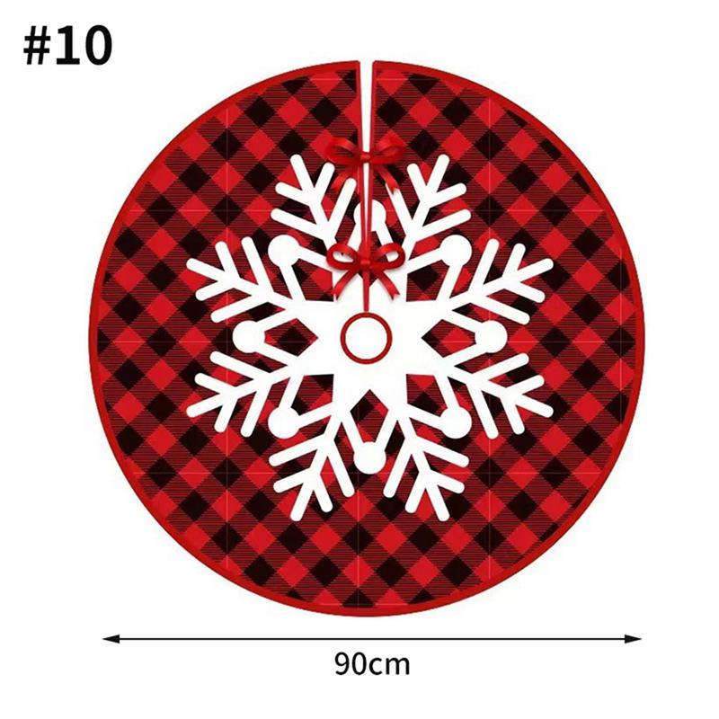 40-90cm Christmas Tree Skirt White Snowflake Xmas Tree Skirt Christmas Tree Decorative Base Carpet New Year Navidad Party Decor
