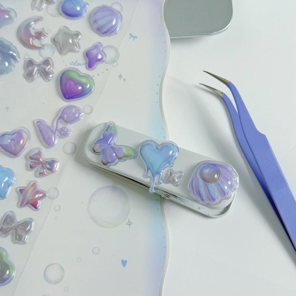 Cartoon 3D Relief Fun Stickers 4 Pieces Cute Waterproof Decorative Stickers for Kids' DIY Decoration BulingBulingStickers Store