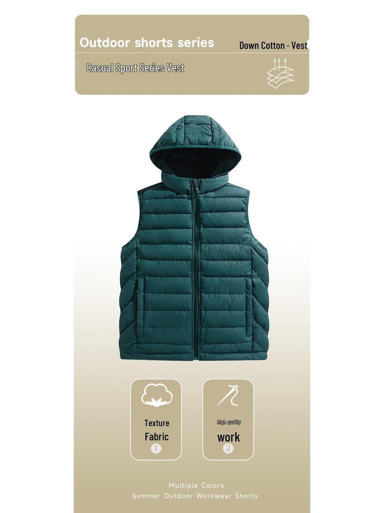 2025 Podzim/Zima Pánská Lehká Teplá Bavlněná Vesta Bez Rukávů - Trendy Módní Styl