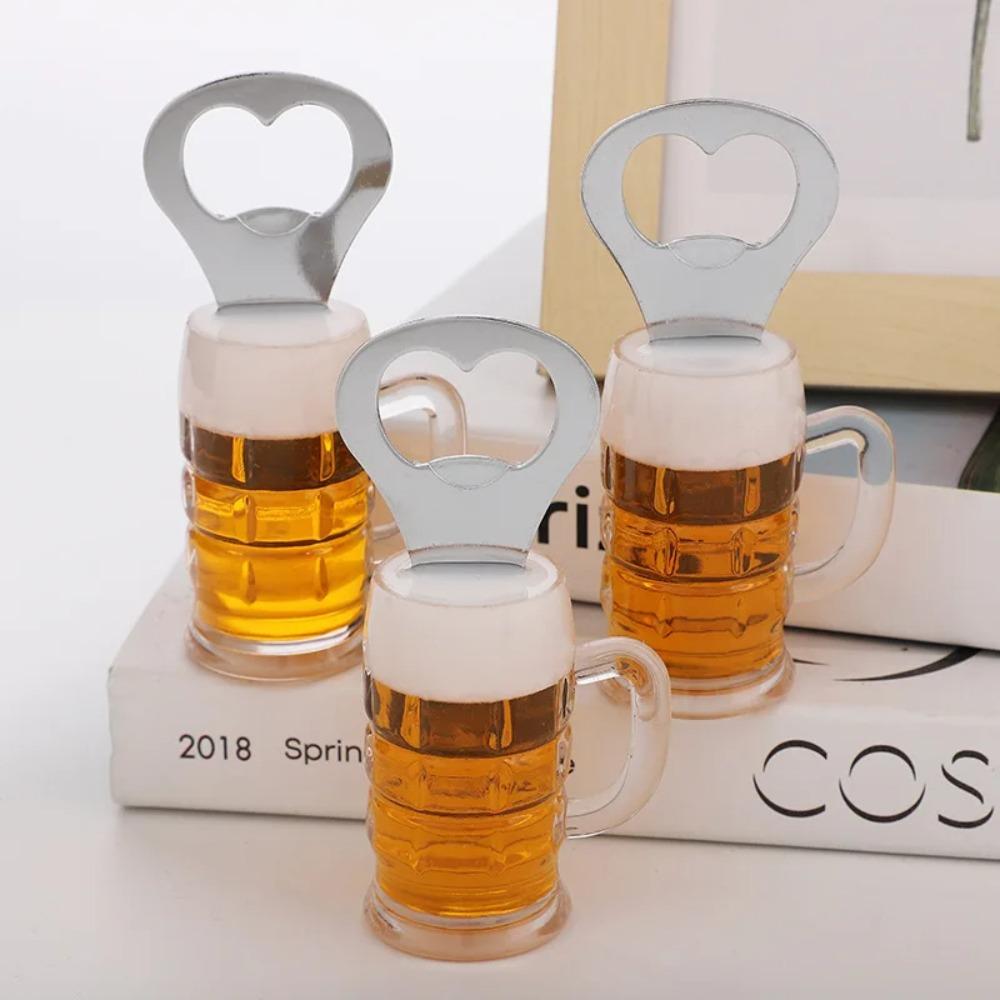 Yellow Beer Bottle Opener Zinc Alloy Beer Glass Opener Practical Bottle Opener
