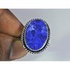 Natural Lapis Lazuli 925 Solid Sterling Silver Ring Size US-8.5 PG-48