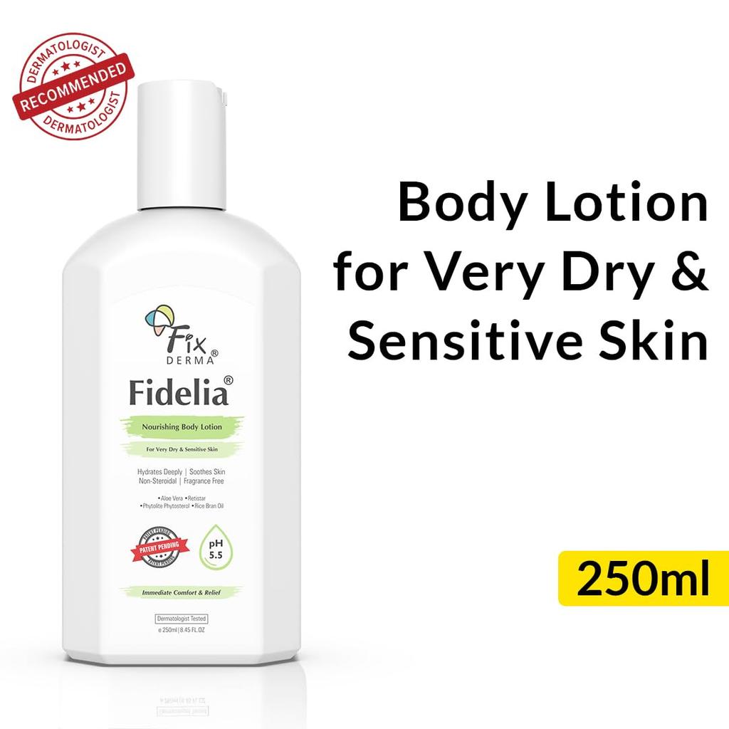 Fixderma Fidelia Nourishing Body Lotion | Moisturizer for Face & Body | Body Lotion for Women & Men | Body Lotion for Sensitive & Very Dry Skin Wi