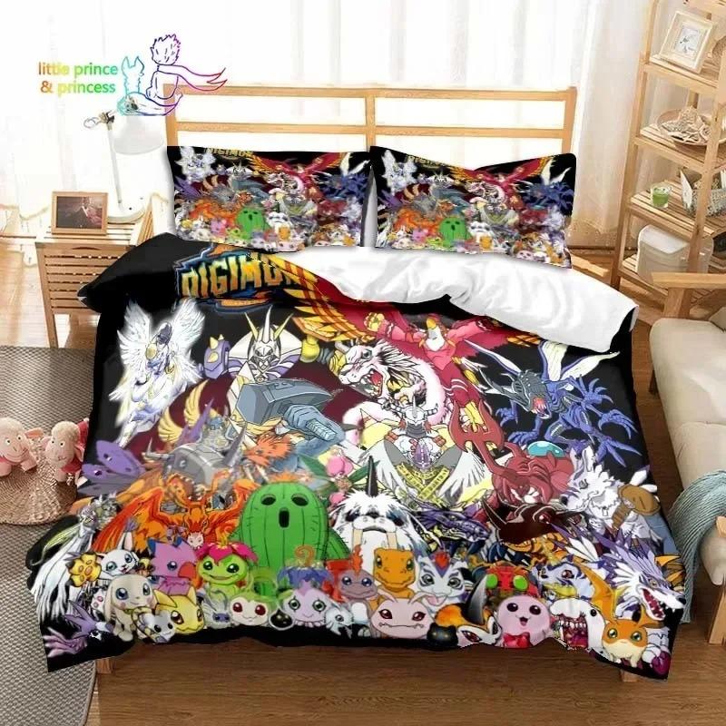 Digimon Anime Bed Linen Collection Single Size Size Single Size Full Queen Size King Size Size Bed Collection Adult Kid Bedroom Adventure Monster