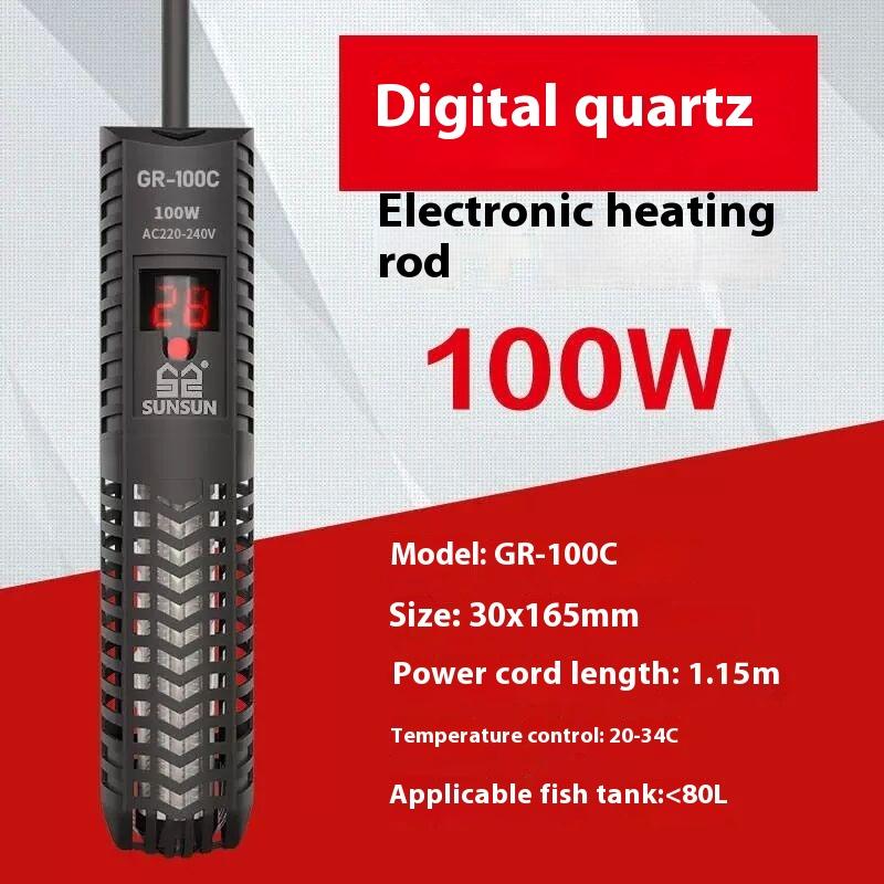 SUNSUN Aquarium Submersible Heater Fish Tank LCD Display Digital Adjustable Water Heating Rod Constant Temperature Control 500W