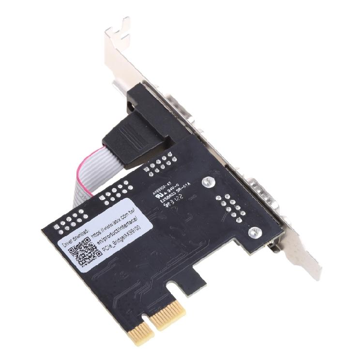 PCIE 2 Port Serial Expansion Card PCI for Express PCI-E To DB9 X2 RS232 COM Adap