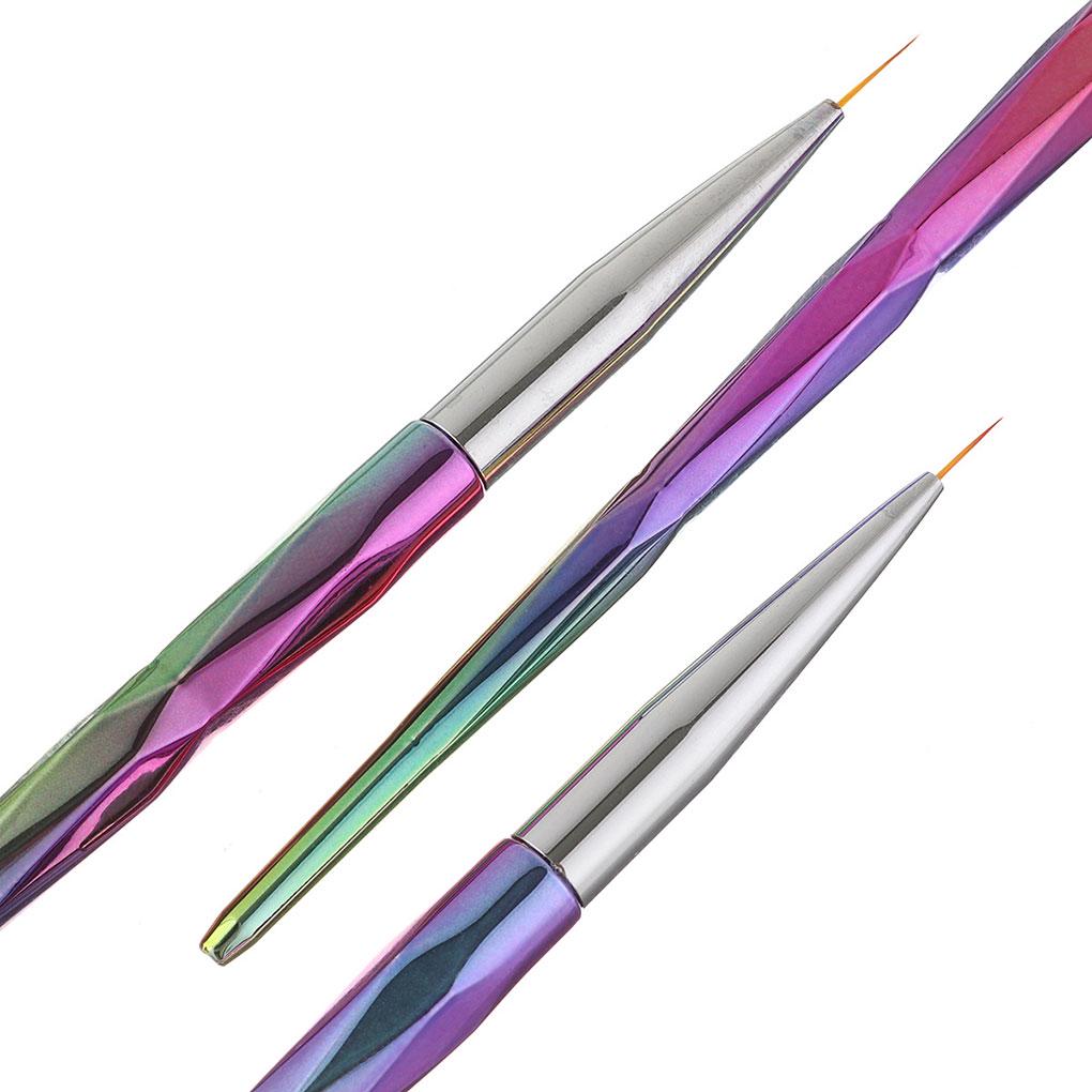 Art Liner Painting Pen 3D Tips DIY Acrylic UV Gel Brushes Drawing Flower Line Grid French Design Manicure Tool