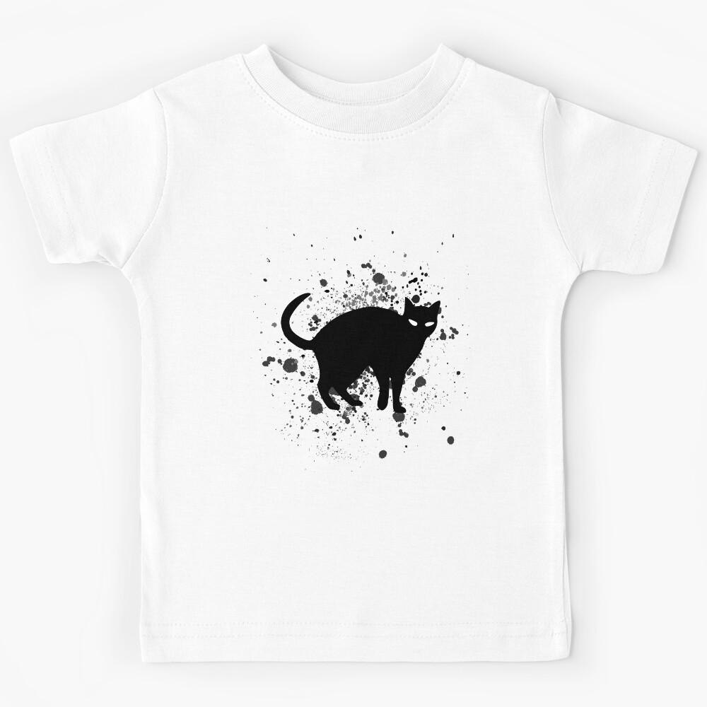 Black Cat Kids T-Shirt 130