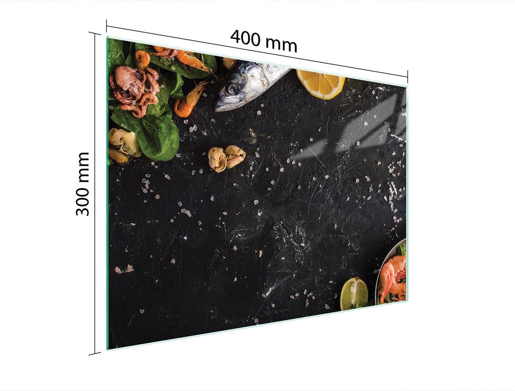SZKLANA DESKA DO KROJENIA 40x30 RYBA