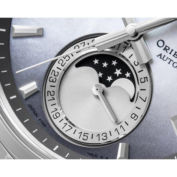 Orient RK-AY0201A (עכשווי M34 F7 Mechanical Moon Phase מתכת גברים מוגבלת) שעון עגול