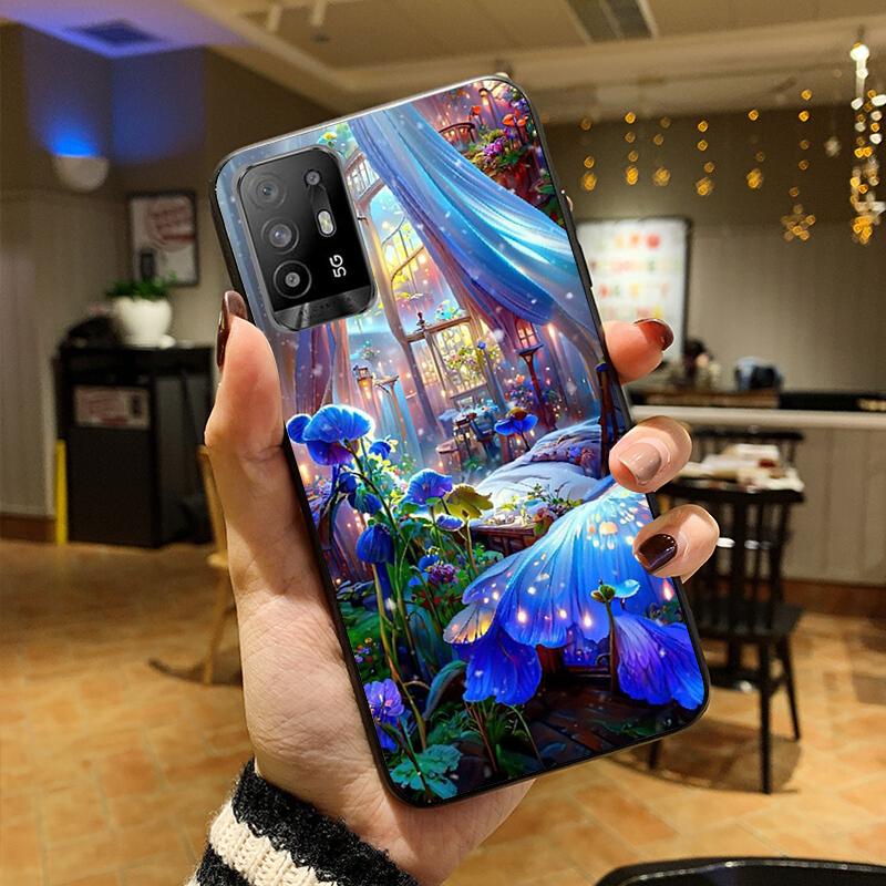 Natura kwiat piwonia róża etui na telefon do OPPO Reno 10x zoom 9 8 Pro 7 Pro 6 6Pro 5 4 Pro 3 Pro 2 2Z 7lite 8lite Reno 5 Z