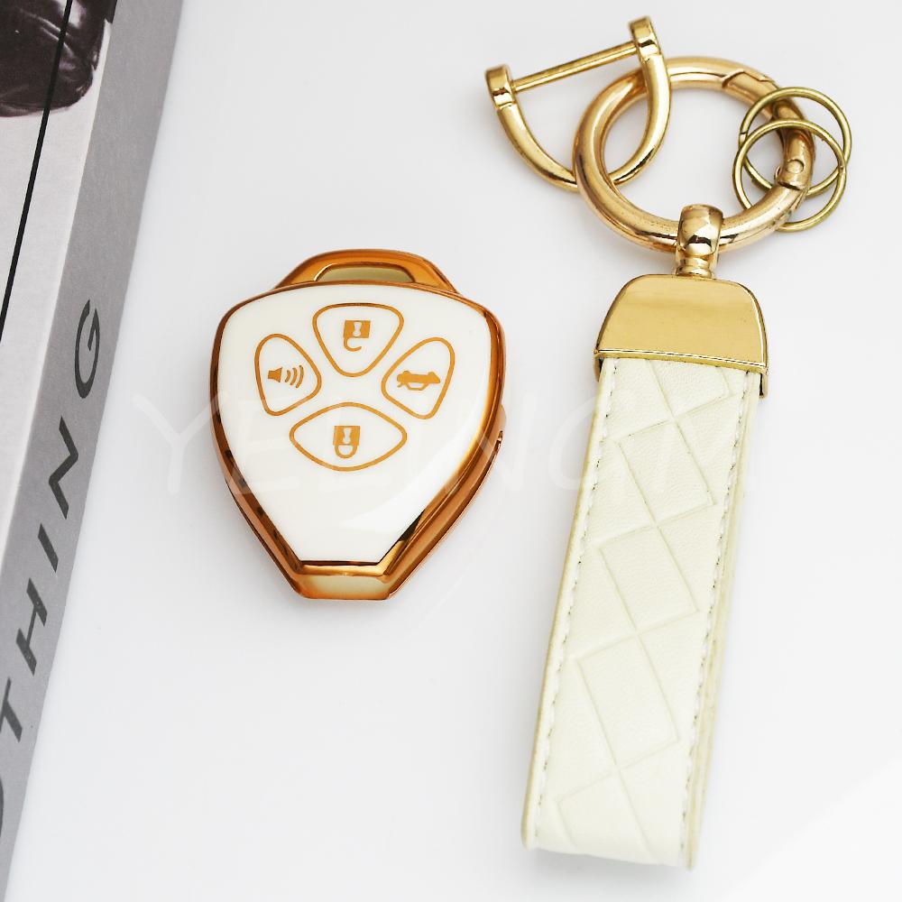 2/3/4Buttons Auto Key Shell For Toyota Corolla Vios Camry Yaris Rav4 Hilux Cruiser Fortuner Fob Holder Bag Car Key Case Cover