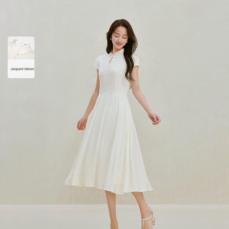 INMAN New Chinese Style Jacquard Midi Dress L