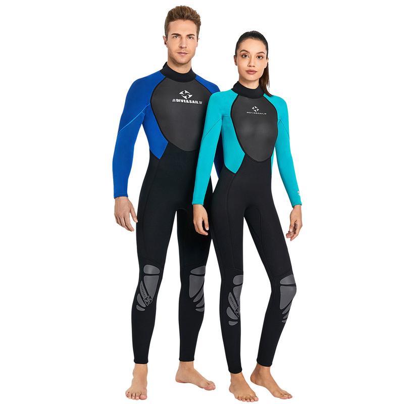 Combinaison de plongée intégrale en néoprène 3 mm pour homme et femme, pour le surf, la natation, la plongée