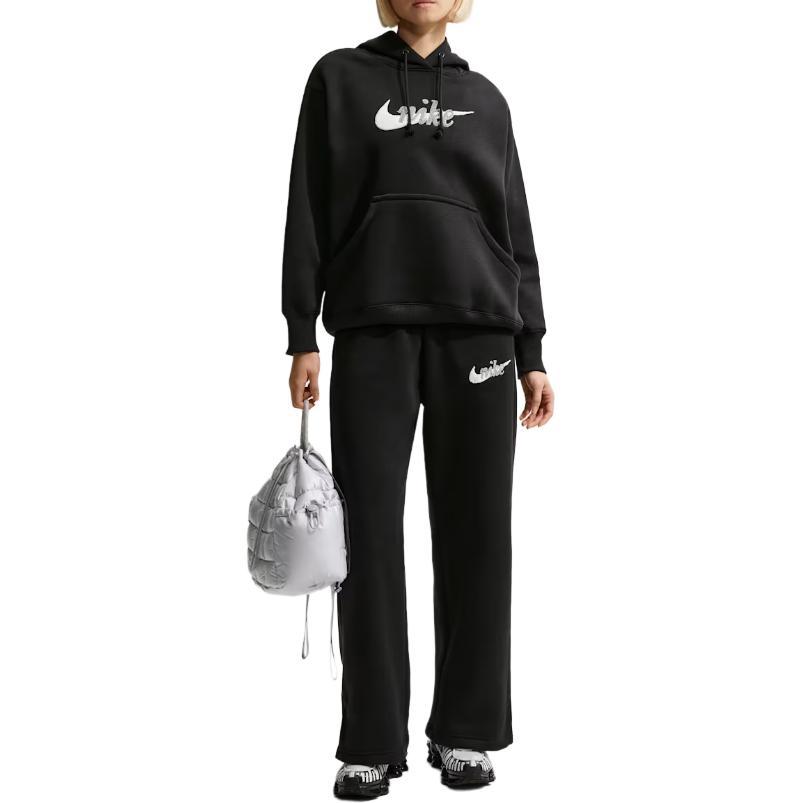 Nike Sportswear Phoenix Fleece Letter Logo Hooded Long Sleeve Loose Sweatshirt Women Tops IM9644-010