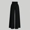 Women Casual Pants Wide Elastic High Waist Oversized Wide Leg Long Trousers Solid Color Lounge Workout Pants