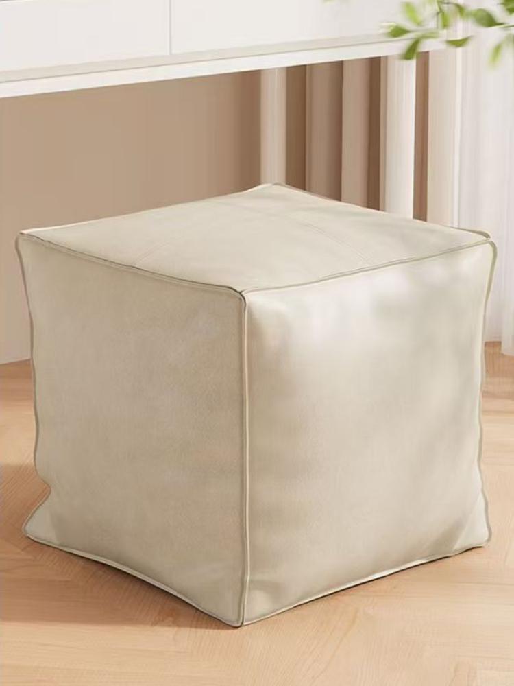 

Роскошный Легкий Кожаный Мат Татами Напольное Хранилище Сиденье Подушка Гостиная Домашнее Использование Кожа PU Подушка для Сиденья Сумка для Хранения Старой Одежды белый