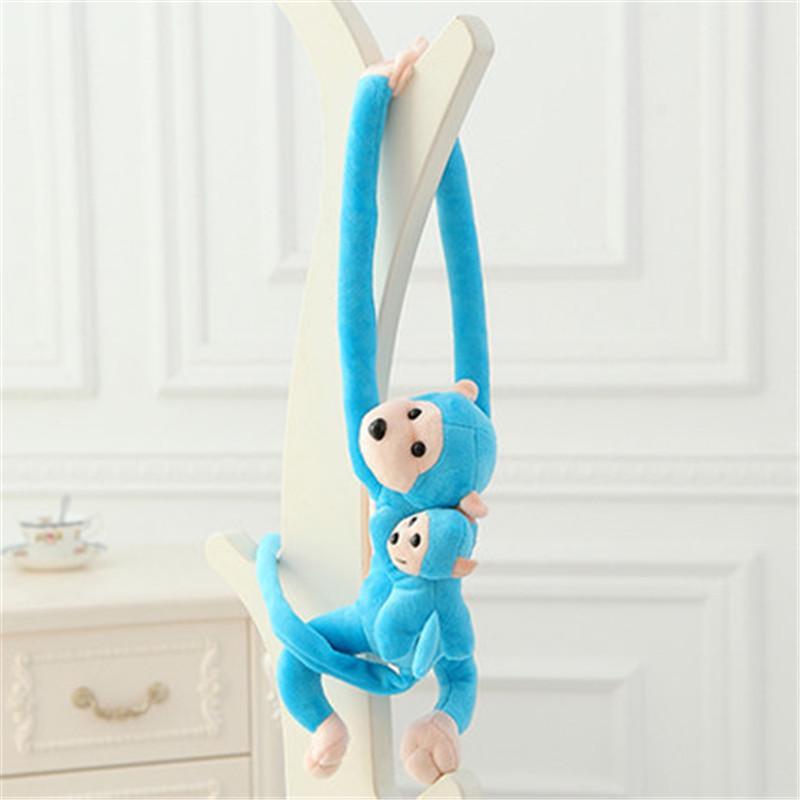 Lovely 70cm Son on Mother's Back Long Arm Tail Animal Monkey Stuffed Doll Plush Toys LS